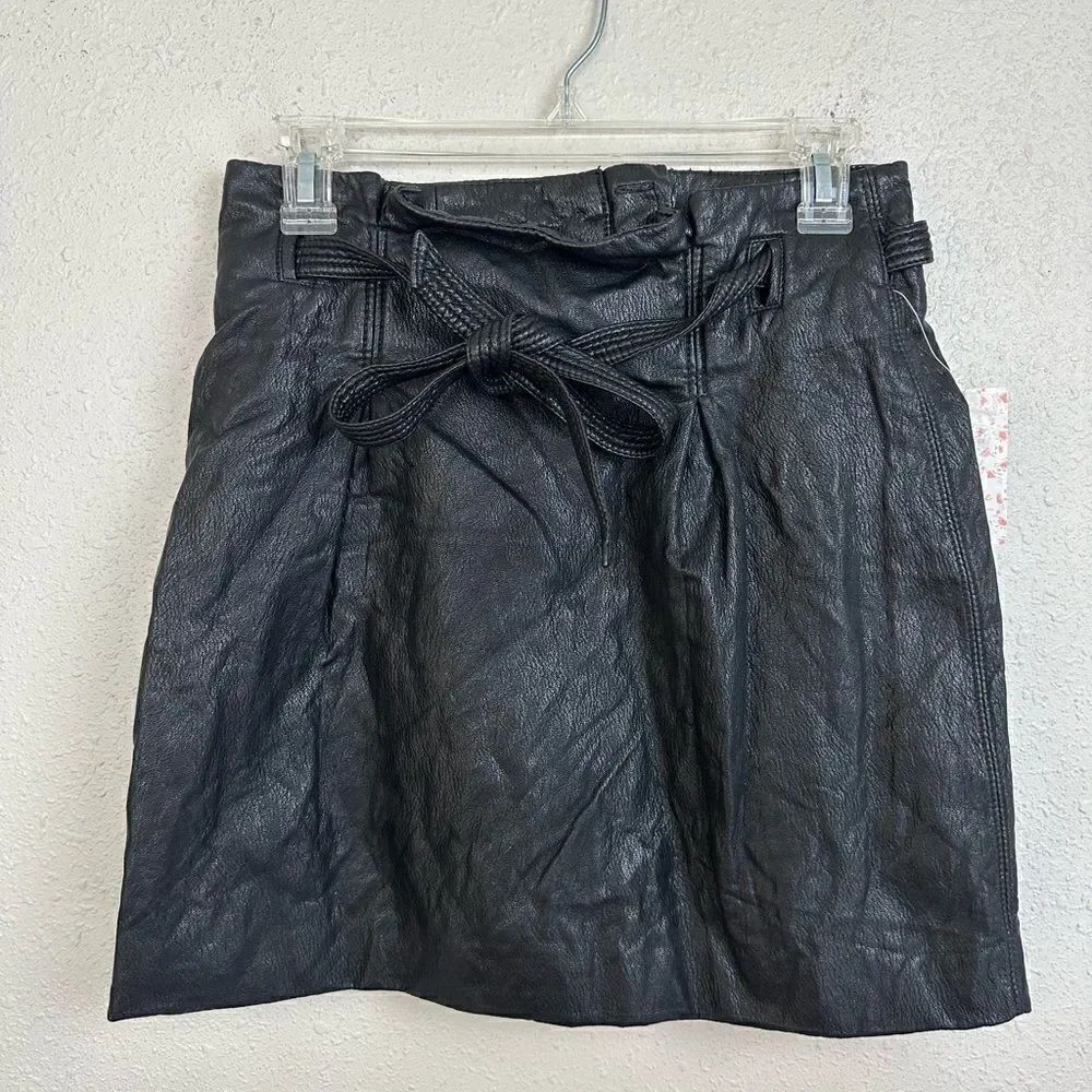 NWT Free People Women’s Faux Leather Skirt